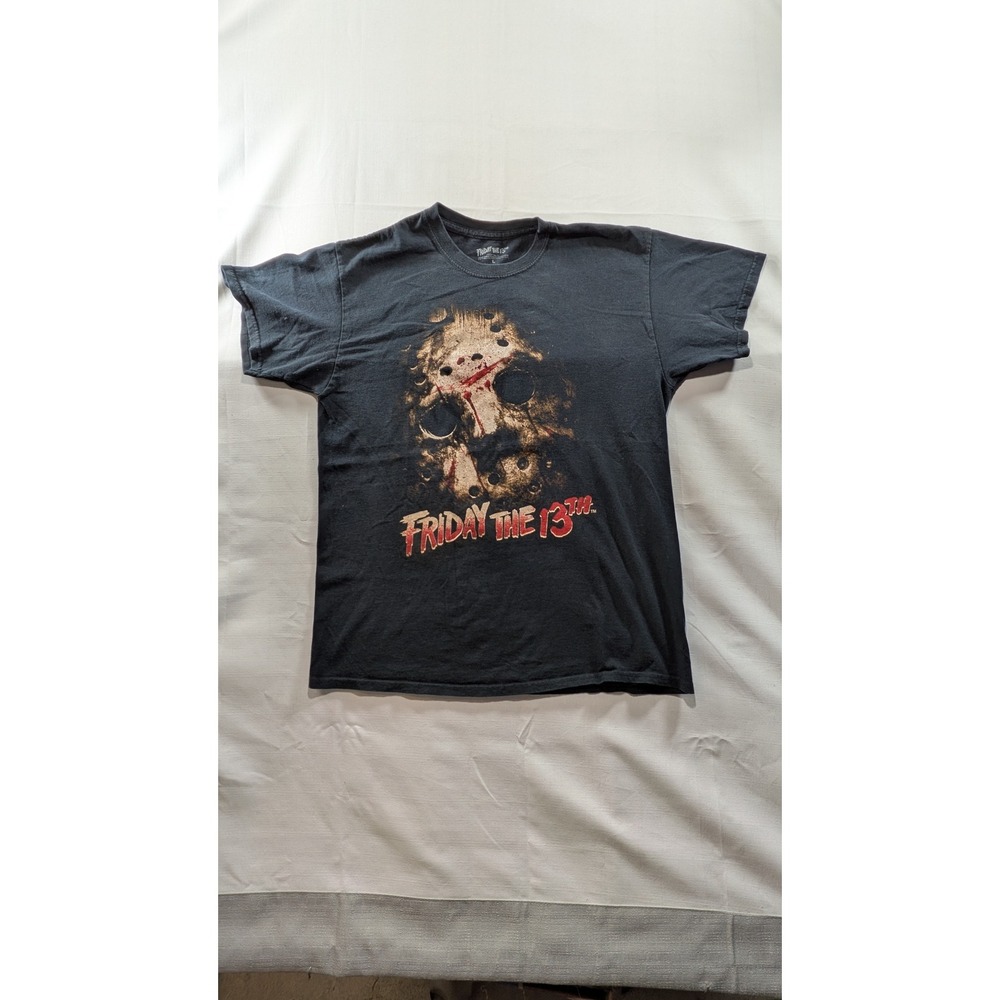 Friday the 13th Jason Voorhees Horror Movie Graphic T-Shirt Black Large L